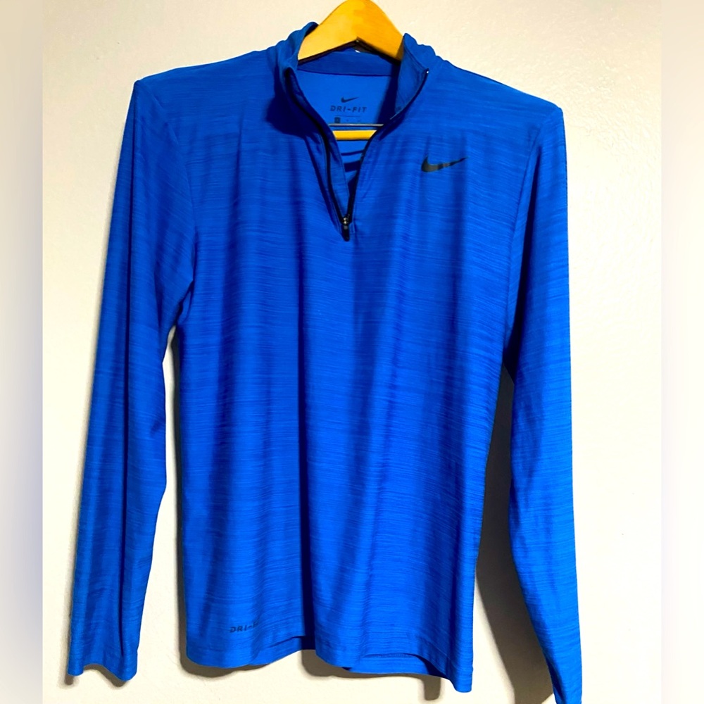 Nike Royal Blue Quarter-Zip Dri-FIT Top